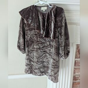 Coco Au Lait | Velour Ruffle Dress